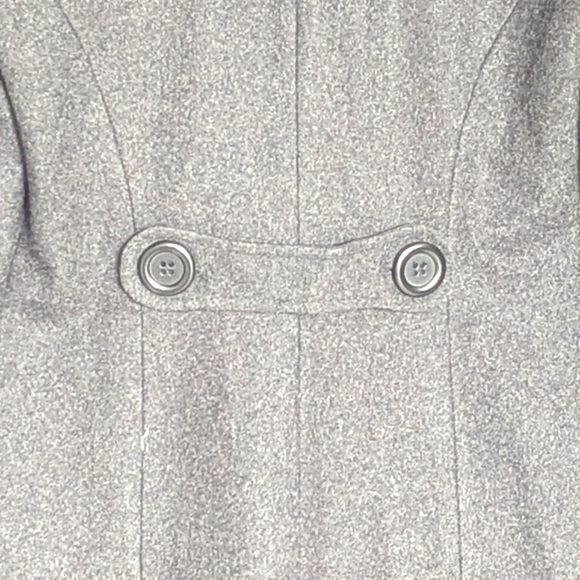 JLO By Jennifer Lopez Women's (Size PXS) Charcoal Grey Wool Blend Pea Coat - Picture 8 of 16